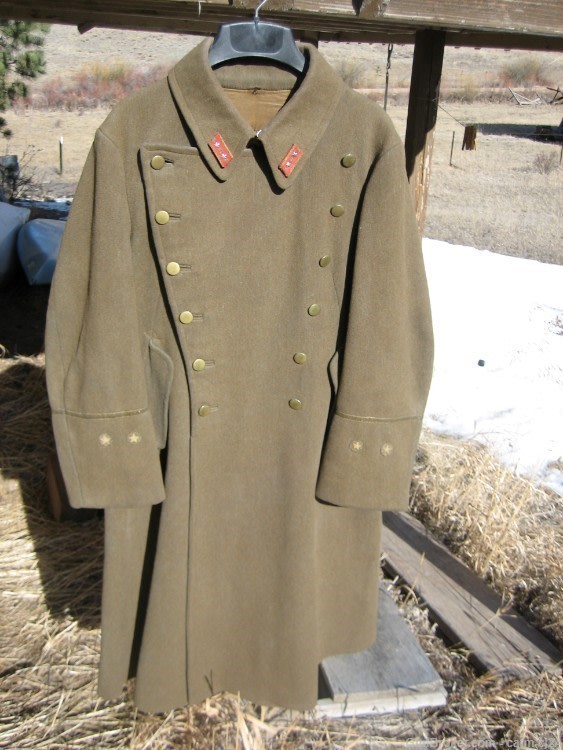 W.W 2 JAPNESE ARMY OFFICER'S WOOL OVER COAT CAPT, FOUND ON KISKA NICE!-img-0