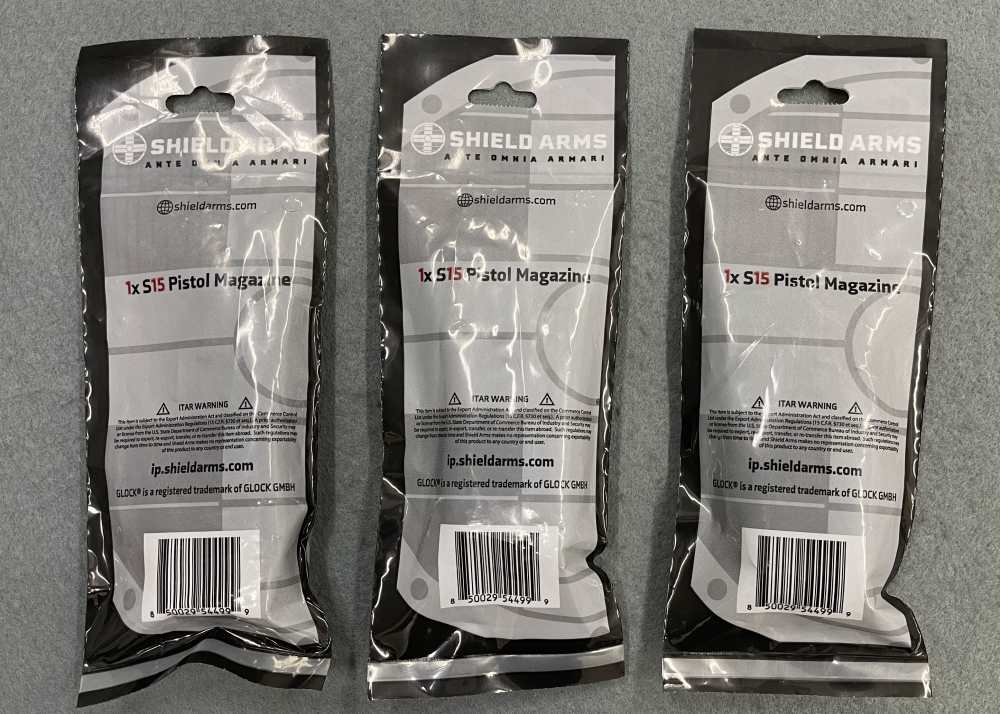 New-3 Pack Glock 43X / 48 G43X G48 Shield Arms 15 Round Mags $ Super Deal $-img-1