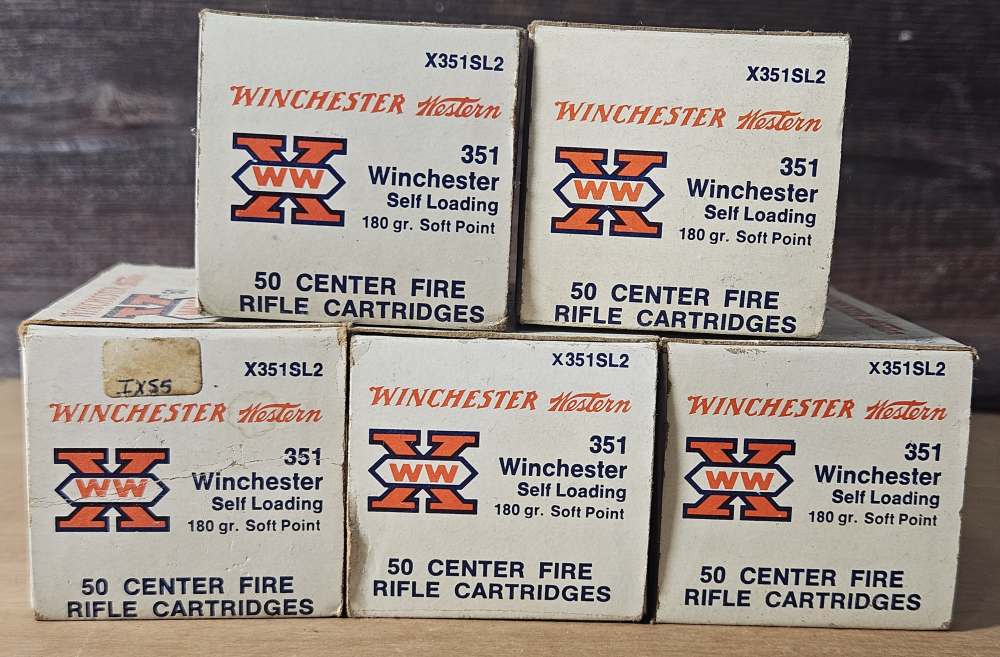 Winchester 351wsl 180gr Soft Point Ammo 50 Rounds for 1907-img-0