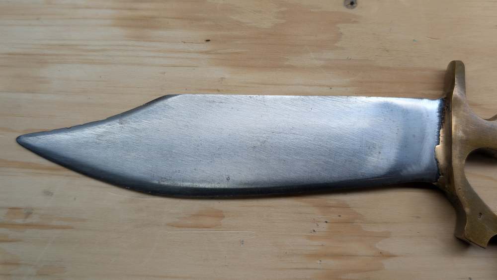 WWII Australian Cogwheel Knuckle Knife D-Guard Trench Bowie & Sheath-RARE-img-7