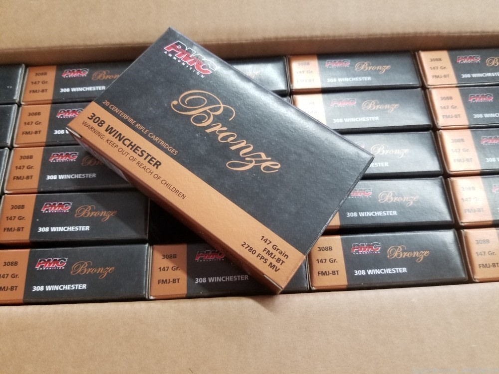Bulk PMC 308 308B 147gr FMJ-BT 741569060288 500 Rounds-img-0