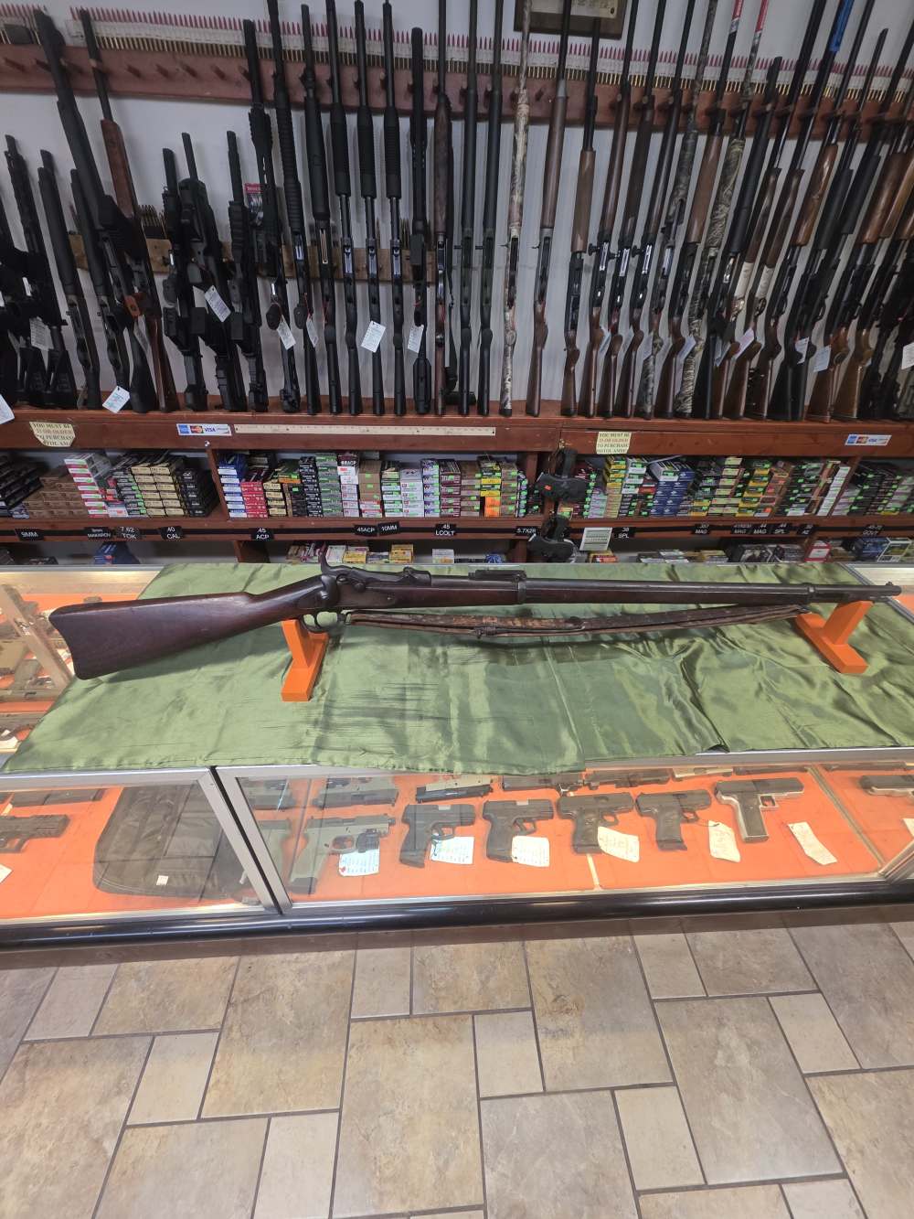 1884 Springfield Trapdoor 45-70 with Spike Bayonet Antique -img-2