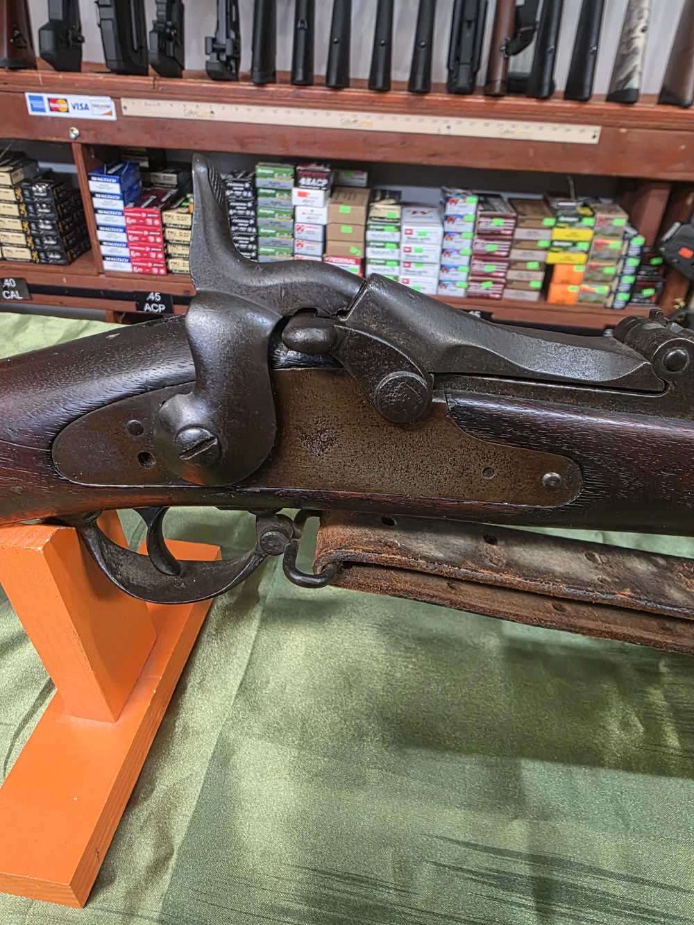 1884 Springfield Trapdoor 45-70 with Spike Bayonet Antique -img-0