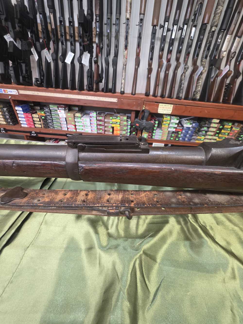 1884 Springfield Trapdoor 45-70 with Spike Bayonet Antique -img-15
