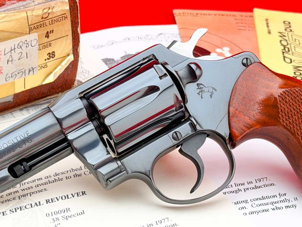 1ST EVER MADE 1977 Colt Police Positive 38 S&W Special 4" Royal Blue LETTER-img-6
