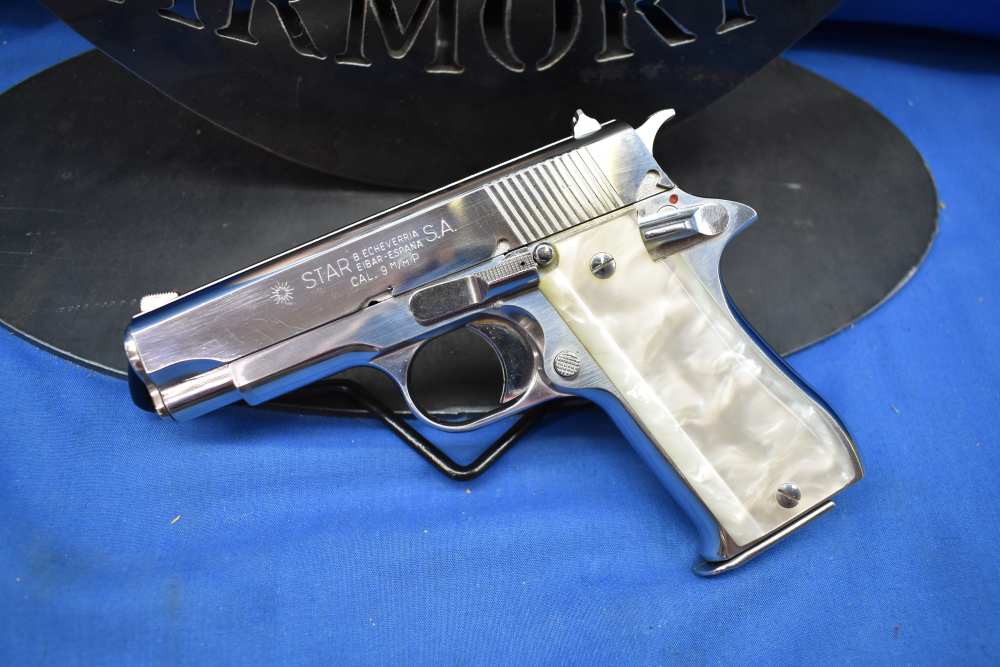 INTERARMS STAR FIREARMS MODEL BM 9MM MANUFACTURED 1986 FACTORY NICKEL-img-1