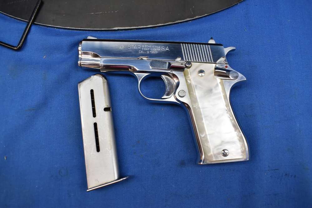INTERARMS STAR FIREARMS MODEL BM 9MM MANUFACTURED 1986 FACTORY NICKEL-img-6