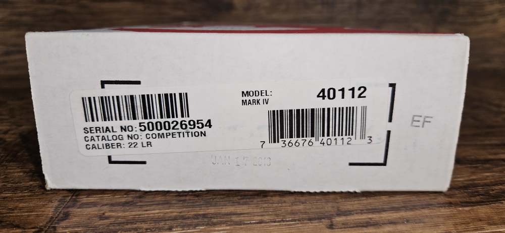 Ruger Mark IV Competition .22 LR Slab Side Bull BBL 40112 EXCELLENT-img-1