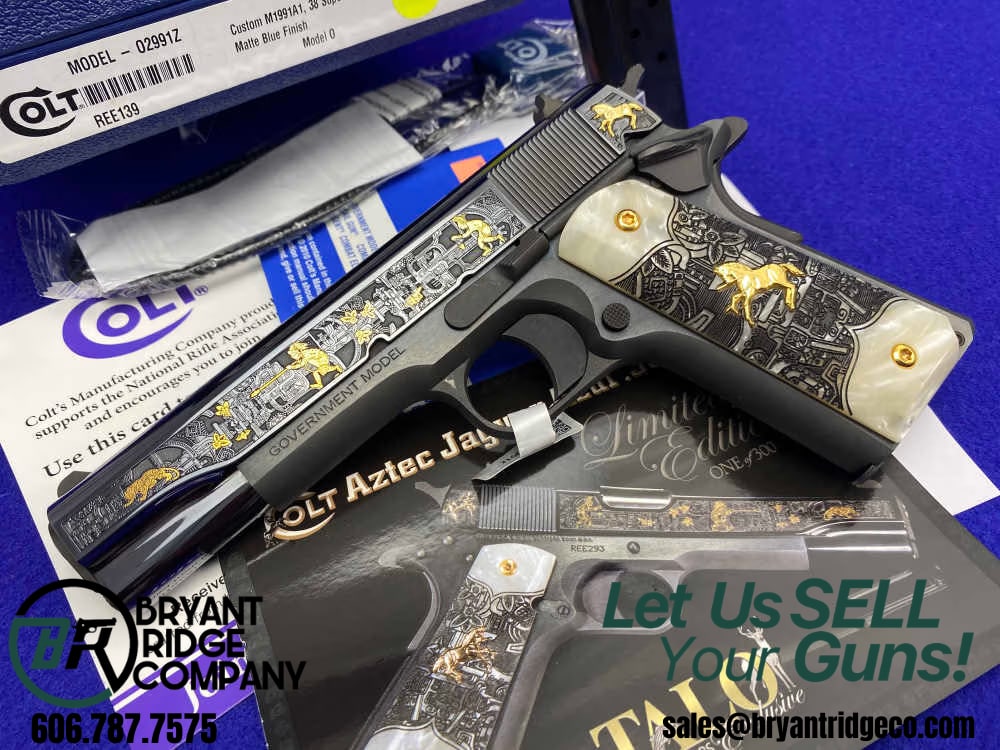 2017 Colt Aztec Jaguar Azul .38 Super 5" *BEAUTIFUL TALO EXCLUSIVE MODEL*-img-0