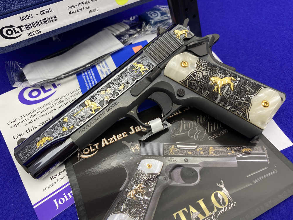2017 Colt Aztec Jaguar Azul .38 Super 5" *BEAUTIFUL TALO EXCLUSIVE MODEL*-img-2