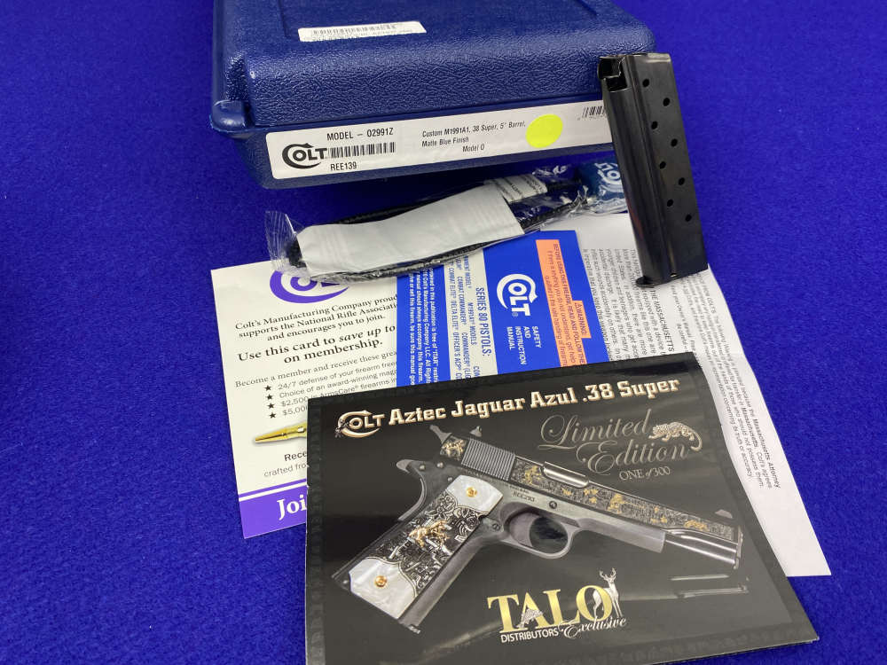 2017 Colt Aztec Jaguar Azul .38 Super 5" *BEAUTIFUL TALO EXCLUSIVE MODEL*-img-39
