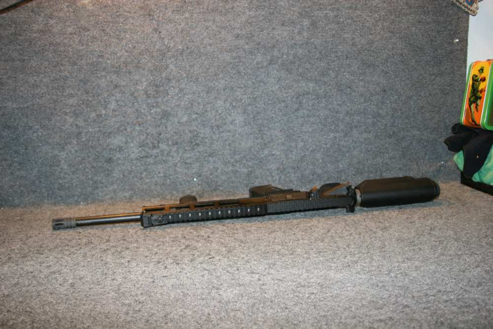Plum Crazy GEM II rifle in 5.56 w/ one mag and flip up sight-img-2