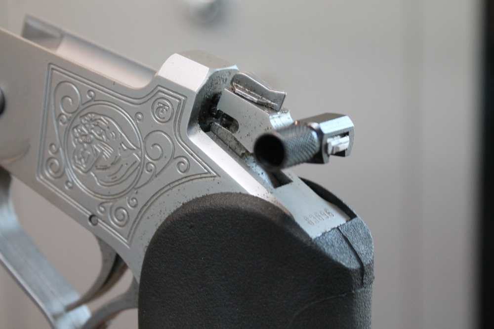 thompson center G1 contender stainless action with cougar engraving-img-2