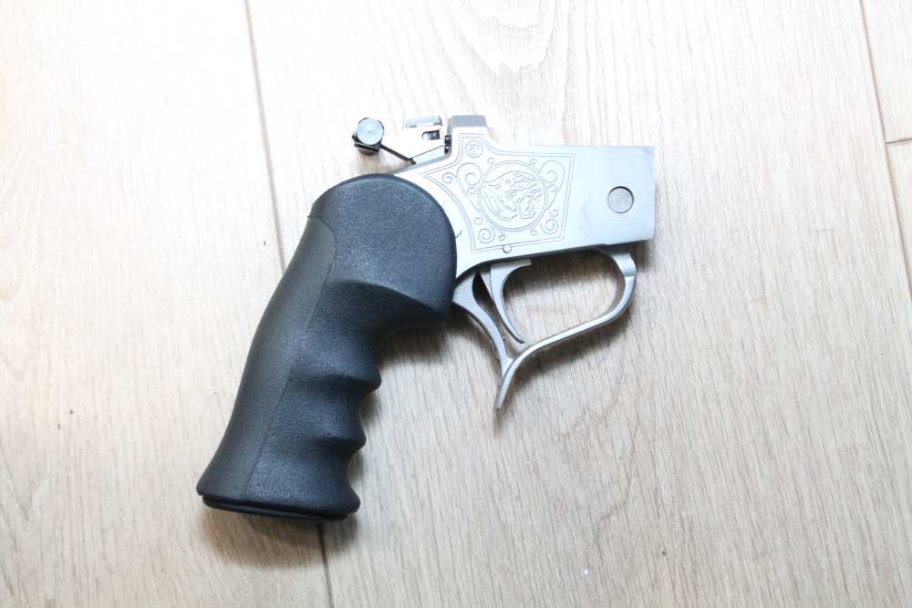 thompson center G1 contender stainless action with cougar engraving-img-7