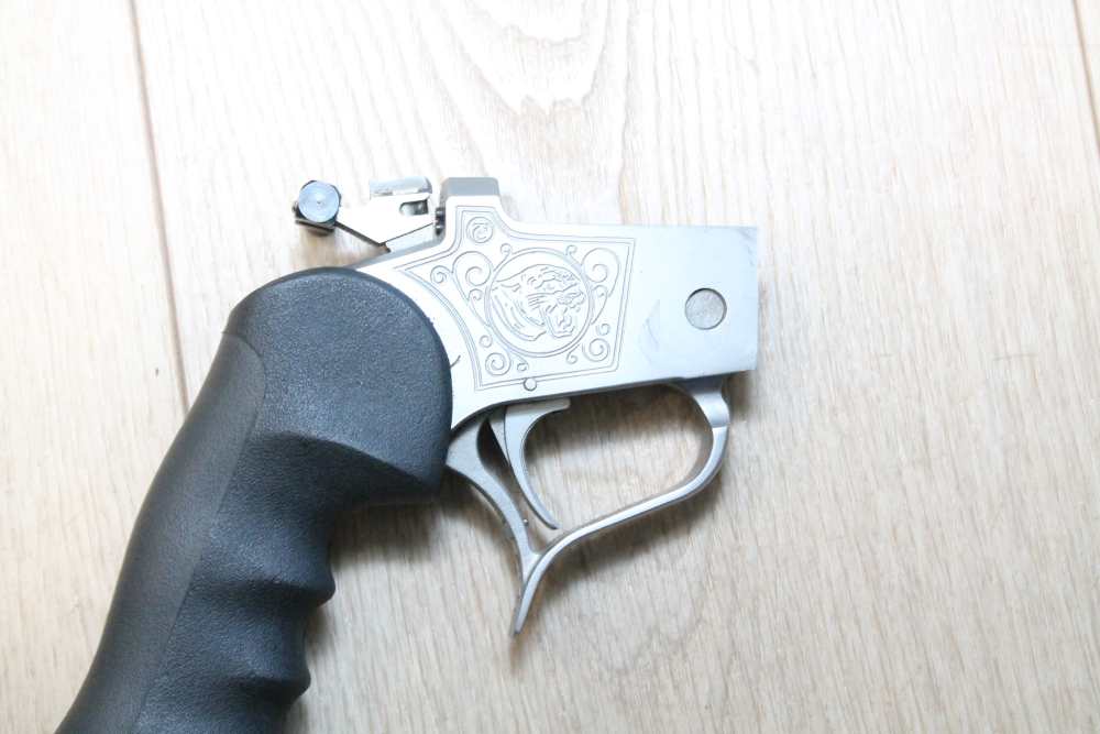 thompson center G1 contender stainless action with cougar engraving-img-8
