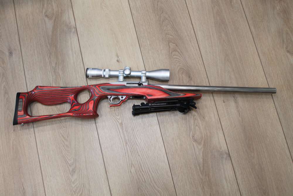 Custom ruger 10-22 10/22 22lr hammer forged stainless barrel w/ scope-img-0