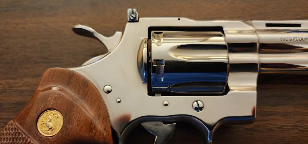 COLT PYTHON 357 MAGNUM 4 INCH NICKEL  MFG DATE 1981-img-6
