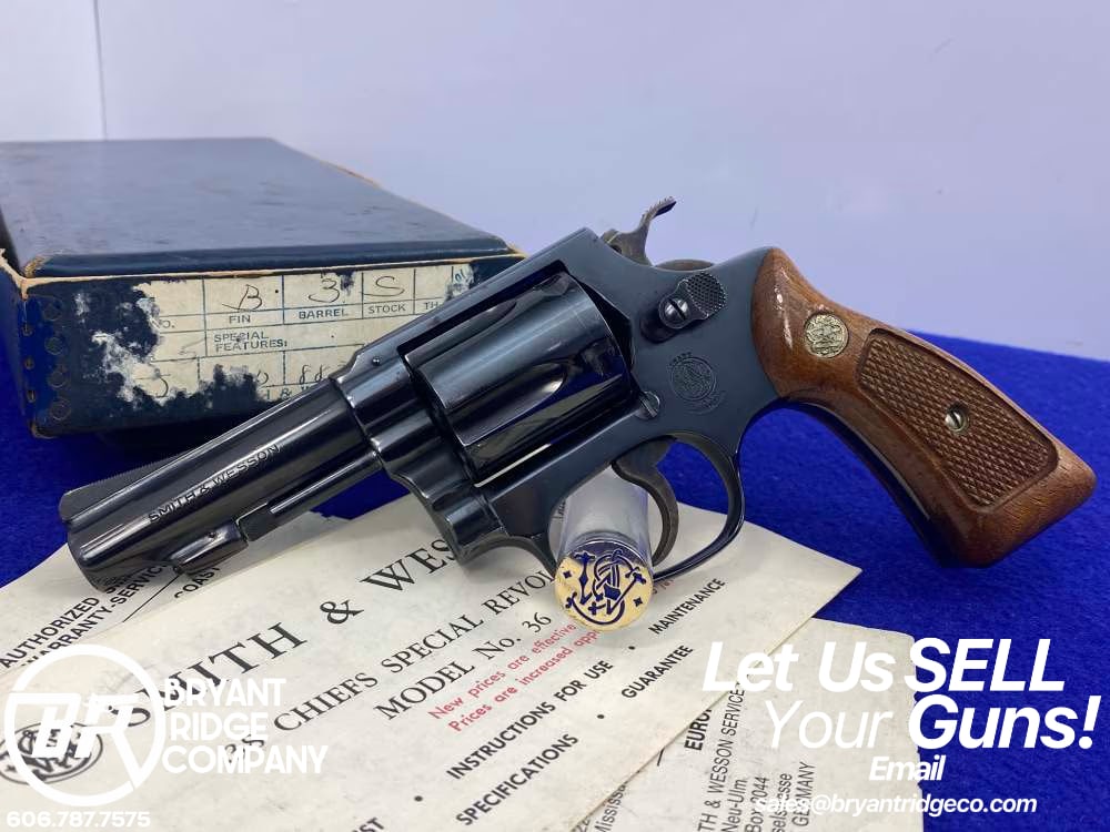 Smith Wesson Model 36 Chiefs Special .38 Spl 3" *VINTAGE NO-DASH REVOLVER*-img-0