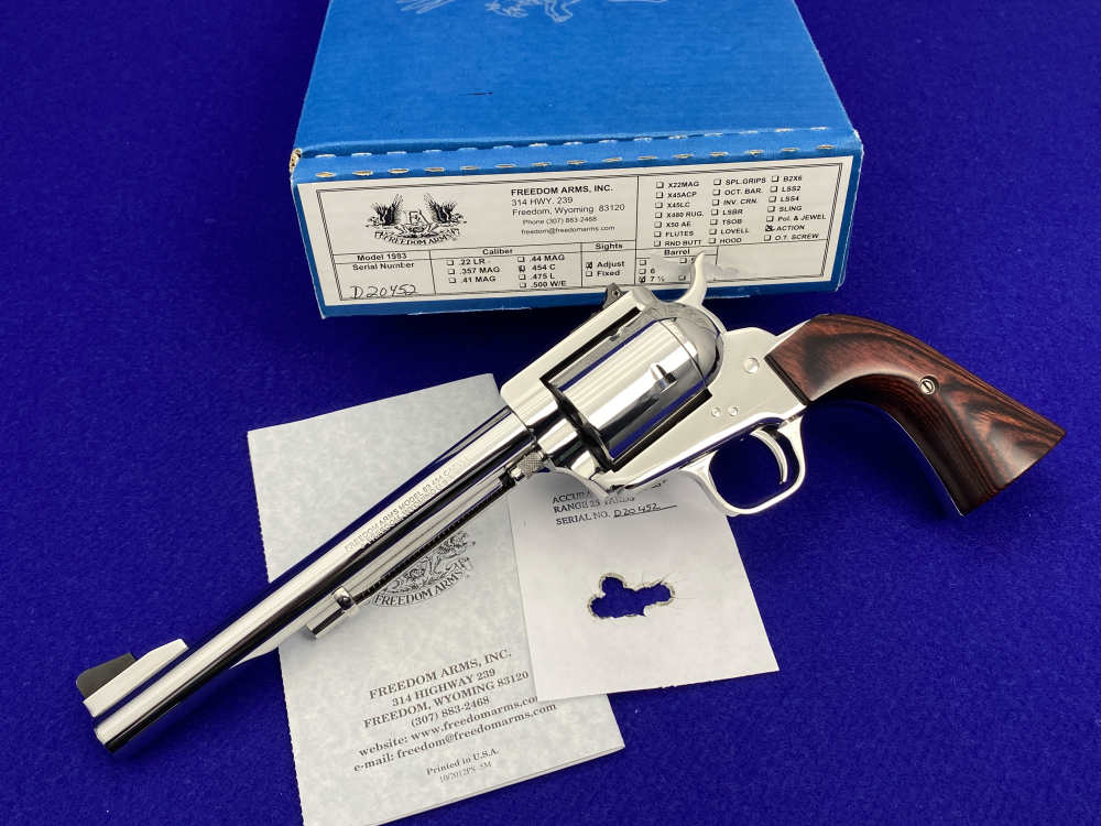 Freedom Arms Model 83 Premier Grade .454 Casull *MIRRORED BRIGHT STAINLESS*-img-2