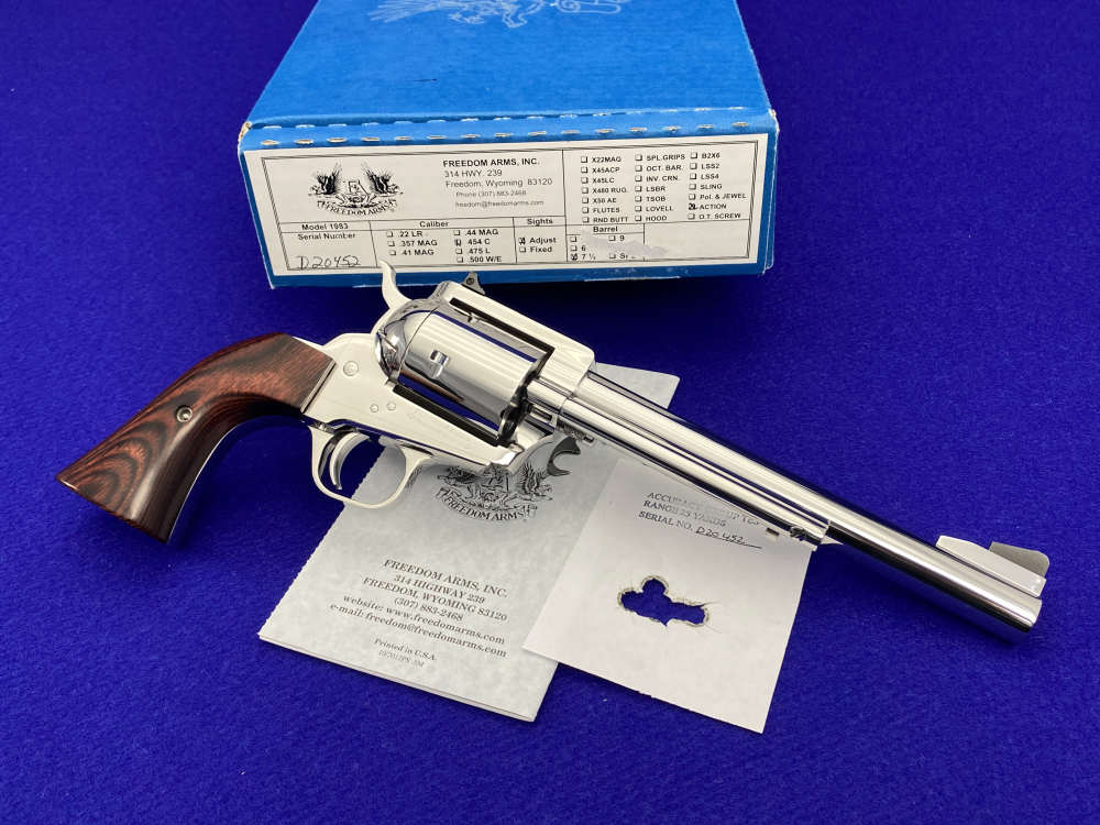 Freedom Arms Model 83 Premier Grade .454 Casull *MIRRORED BRIGHT STAINLESS*-img-12