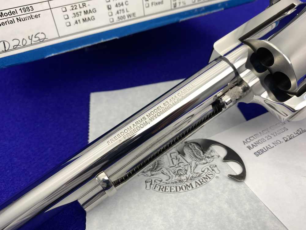 Freedom Arms Model 83 Premier Grade .454 Casull *MIRRORED BRIGHT STAINLESS*-img-3