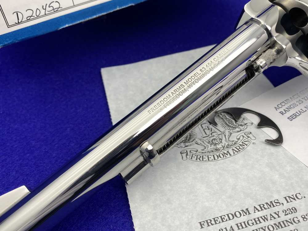Freedom Arms Model 83 Premier Grade .454 Casull *MIRRORED BRIGHT STAINLESS*-img-9