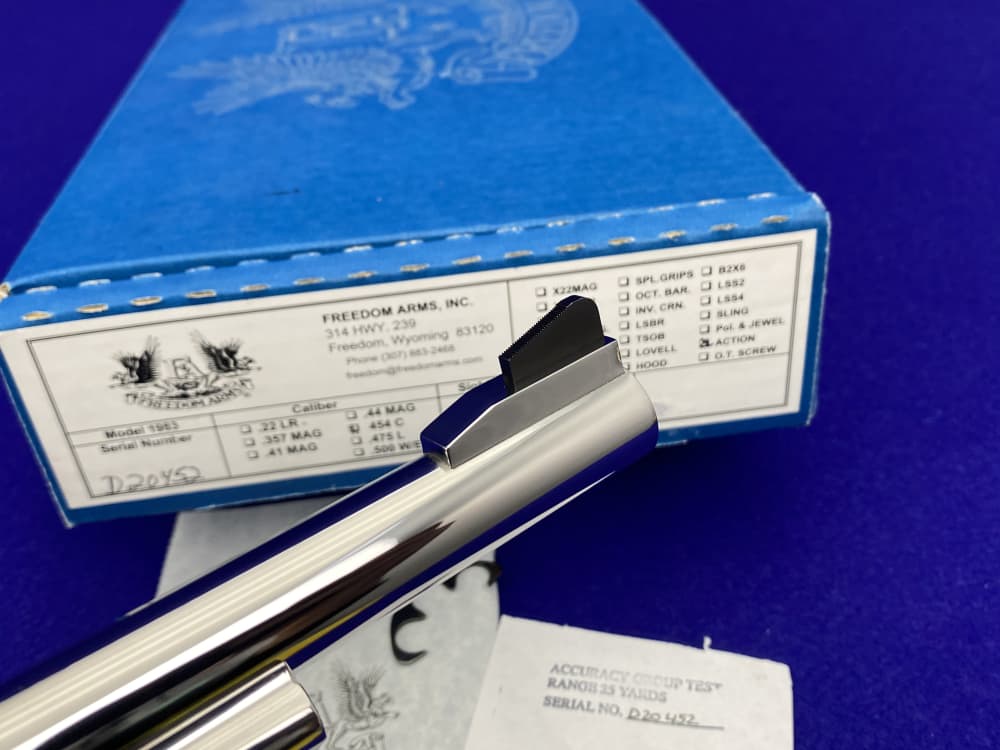 Freedom Arms Model 83 Premier Grade .454 Casull *MIRRORED BRIGHT STAINLESS*-img-30