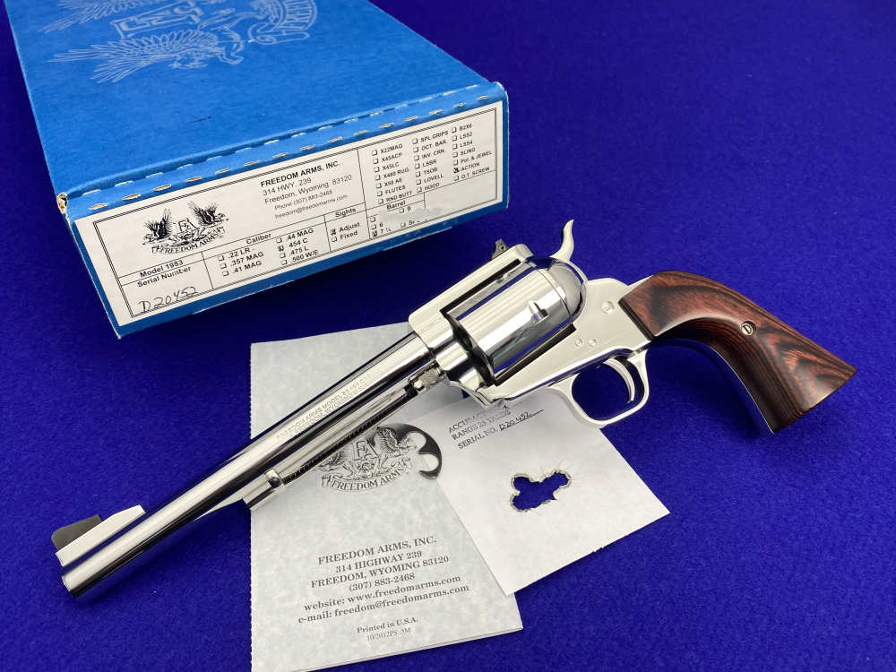 Freedom Arms Model 83 Premier Grade .454 Casull *MIRRORED BRIGHT STAINLESS*-img-58