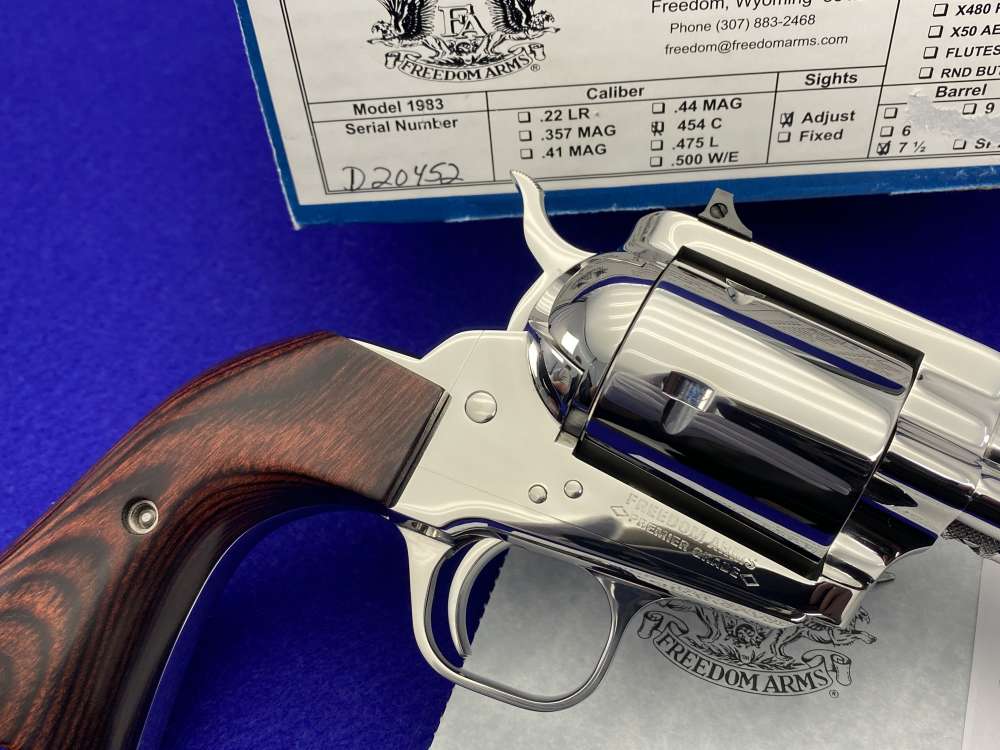 Freedom Arms Model 83 Premier Grade .454 Casull *MIRRORED BRIGHT STAINLESS*-img-14