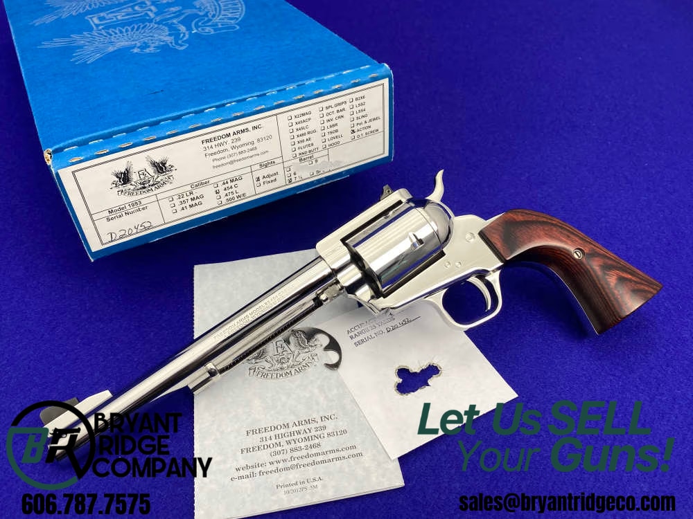Freedom Arms Model 83 Premier Grade .454 Casull *MIRRORED BRIGHT STAINLESS*-img-0