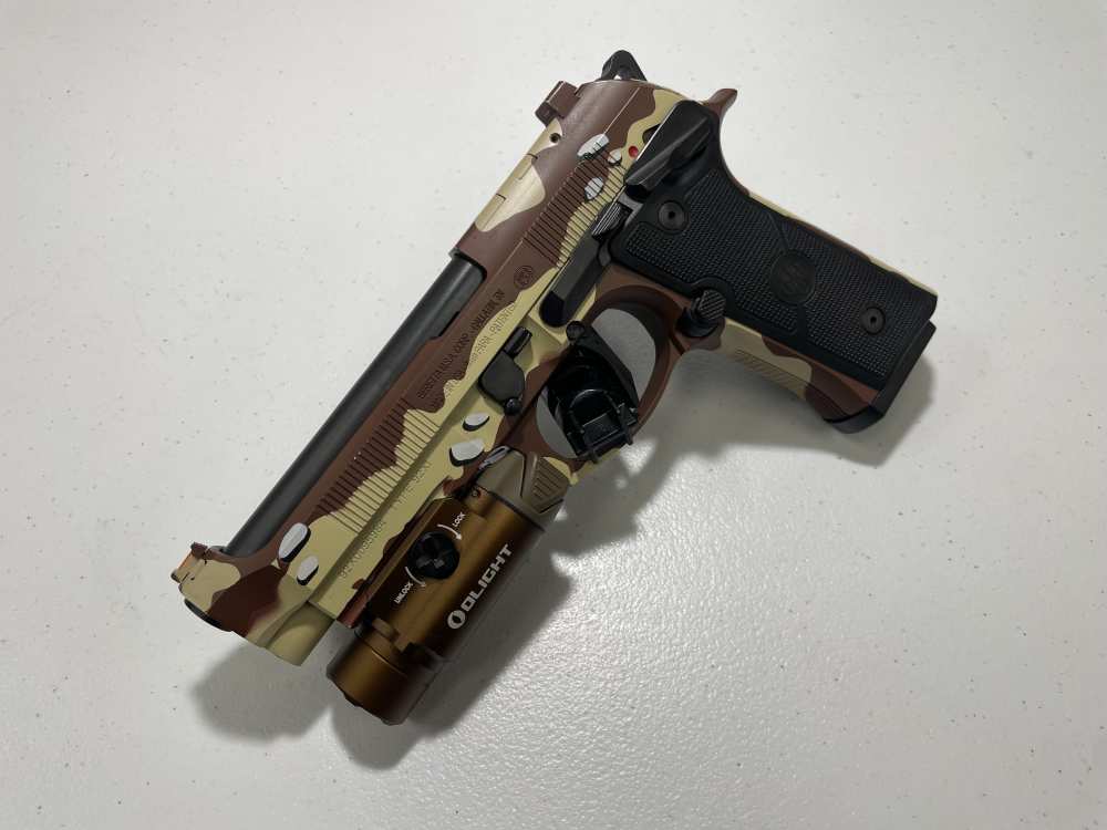 Beretta 92XI "Chocolate Chip" SAO 9mm – Rare Factory Finish -img-1