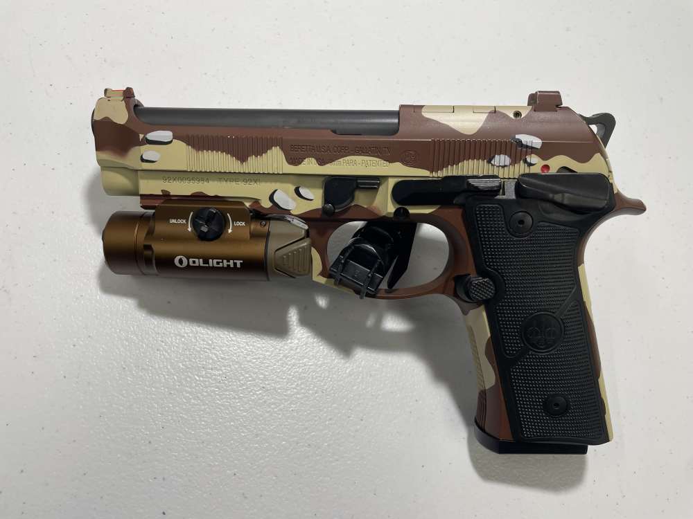 Beretta 92XI "Chocolate Chip" SAO 9mm – Rare Factory Finish -img-2