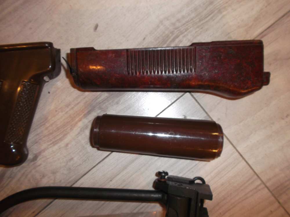 EAST GERMAN BAKELITE FOLDING STOCK SET ,FURNITURE DDR AK47-img-2