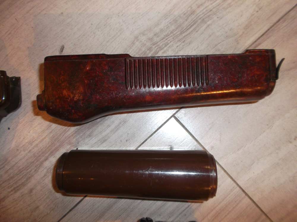 EAST GERMAN BAKELITE FOLDING STOCK SET ,FURNITURE DDR AK47-img-1