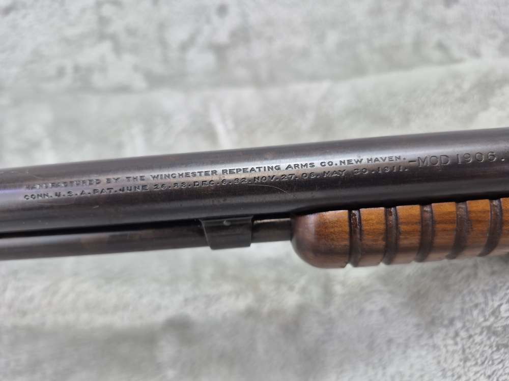 Winchester 1906 .22 S/L/LR TakeDown Pump Rifle 20” Made in 1913 – GREAT! -img-12