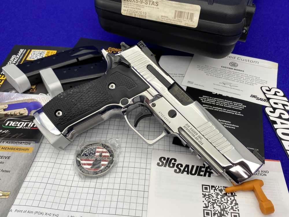 ULTIMATE BRIGHT STAINLESS Sig Sauer P226 X-Five CUSTOM WORKS 9mm Luger 100%-img-13