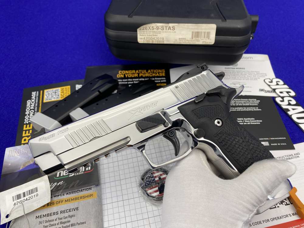 ULTIMATE BRIGHT STAINLESS Sig Sauer P226 X-Five CUSTOM WORKS 9mm Luger 100%-img-42