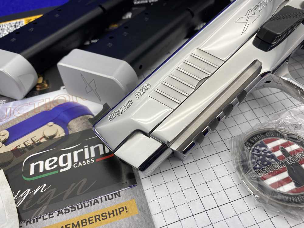 ULTIMATE BRIGHT STAINLESS Sig Sauer P226 X-Five CUSTOM WORKS 9mm Luger 100%-img-9