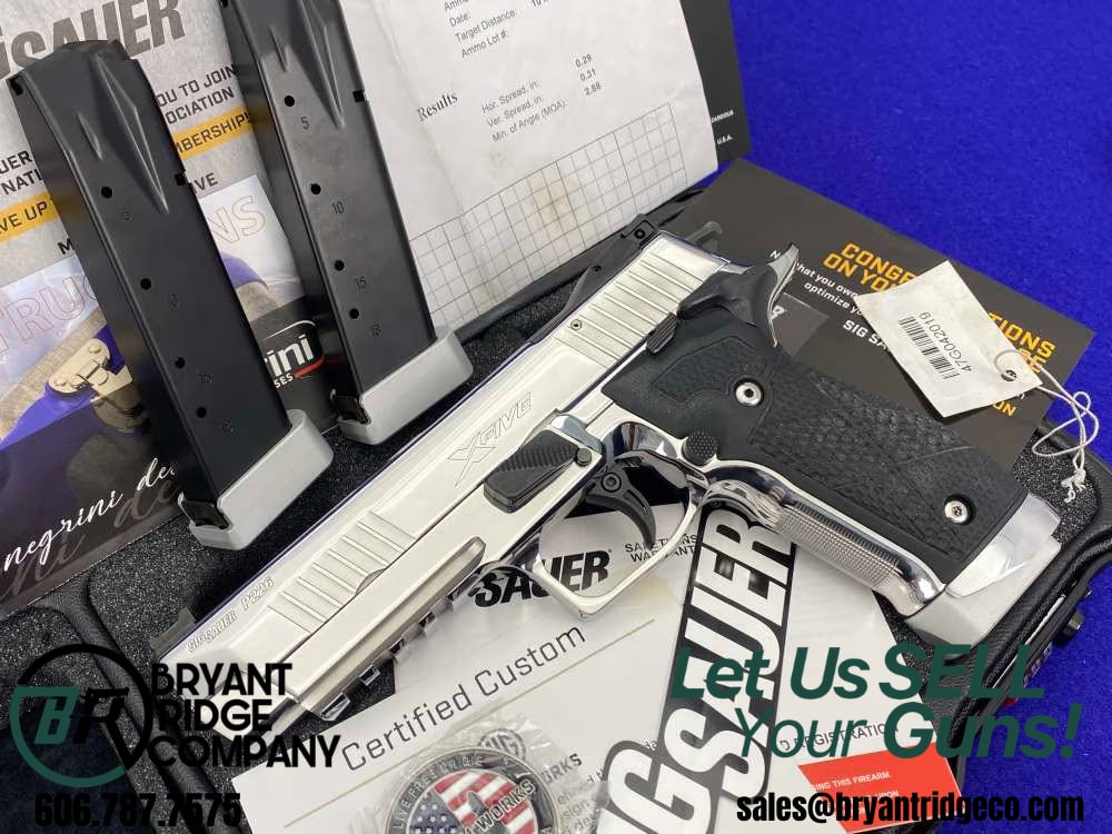 ULTIMATE BRIGHT STAINLESS Sig Sauer P226 X-Five CUSTOM WORKS 9mm Luger 100%-img-0