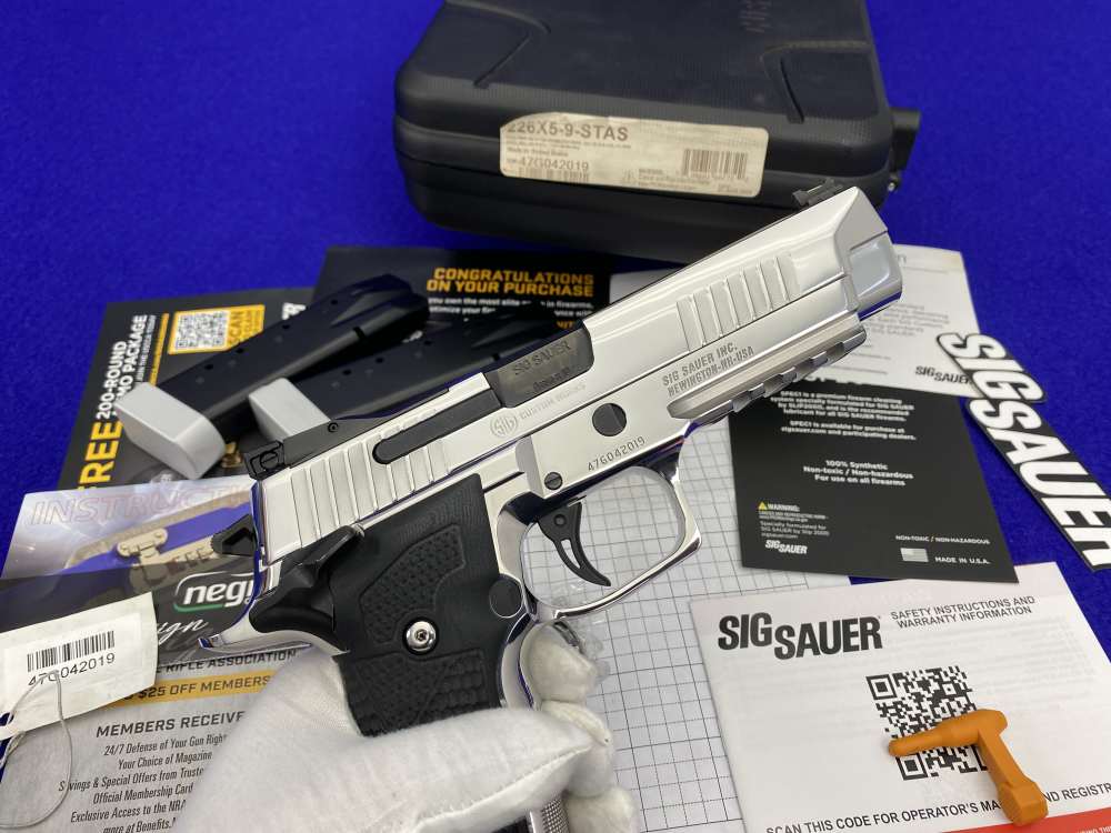 ULTIMATE BRIGHT STAINLESS Sig Sauer P226 X-Five CUSTOM WORKS 9mm Luger 100%-img-39