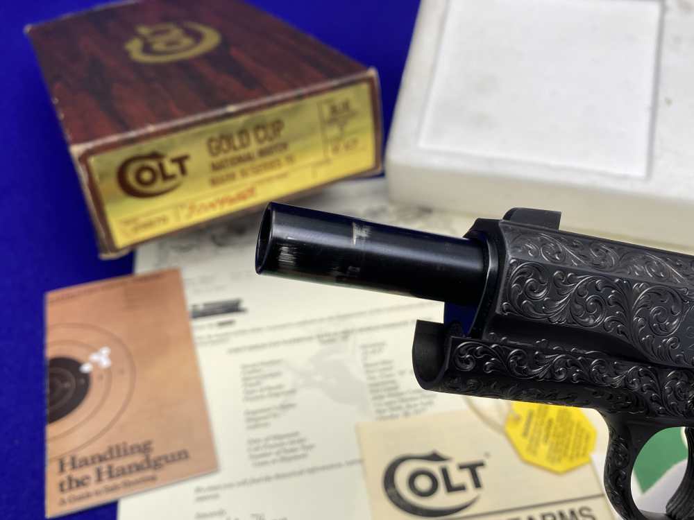 FACTORY CLASS "D" ENGRAVED Colt Gold Cup National Match Royal Blued 45ACP-img-77