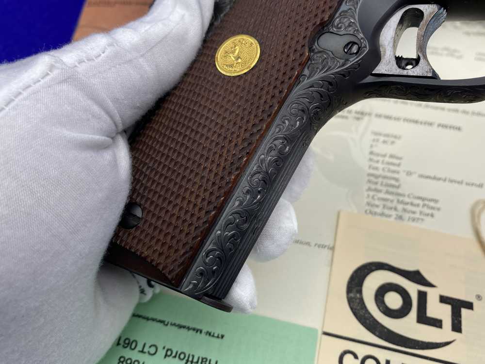 FACTORY CLASS "D" ENGRAVED Colt Gold Cup National Match Royal Blued 45ACP-img-61