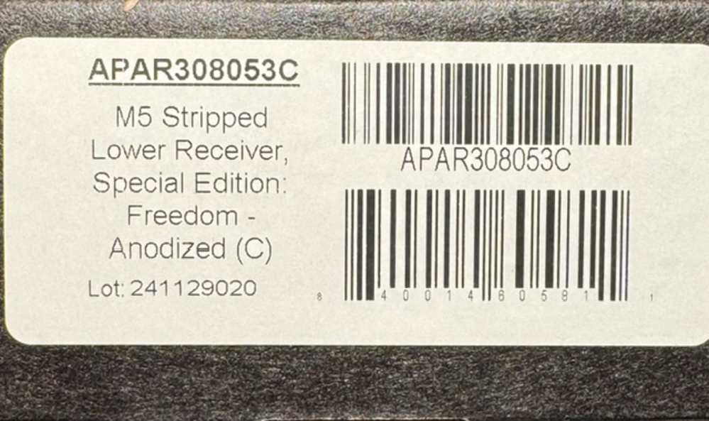 Aero Precision M5 AR10 Lower Receiver - Special Freedom Edition - Black-img-3