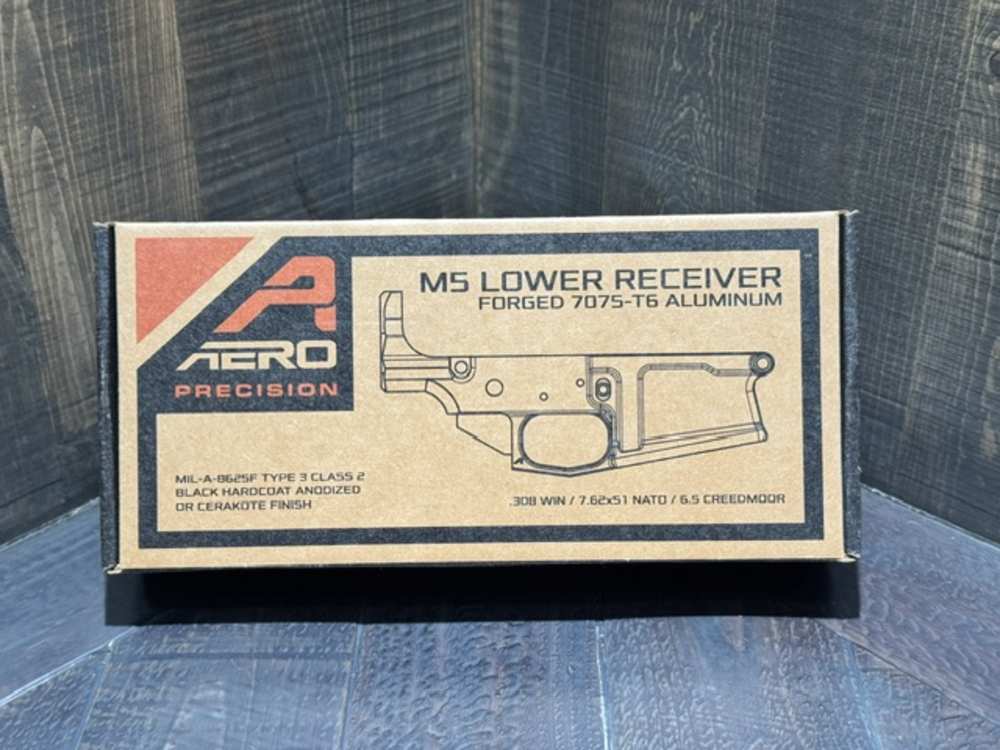 Aero Precision M5 AR10 Lower Receiver - Special Freedom Edition - Black-img-2