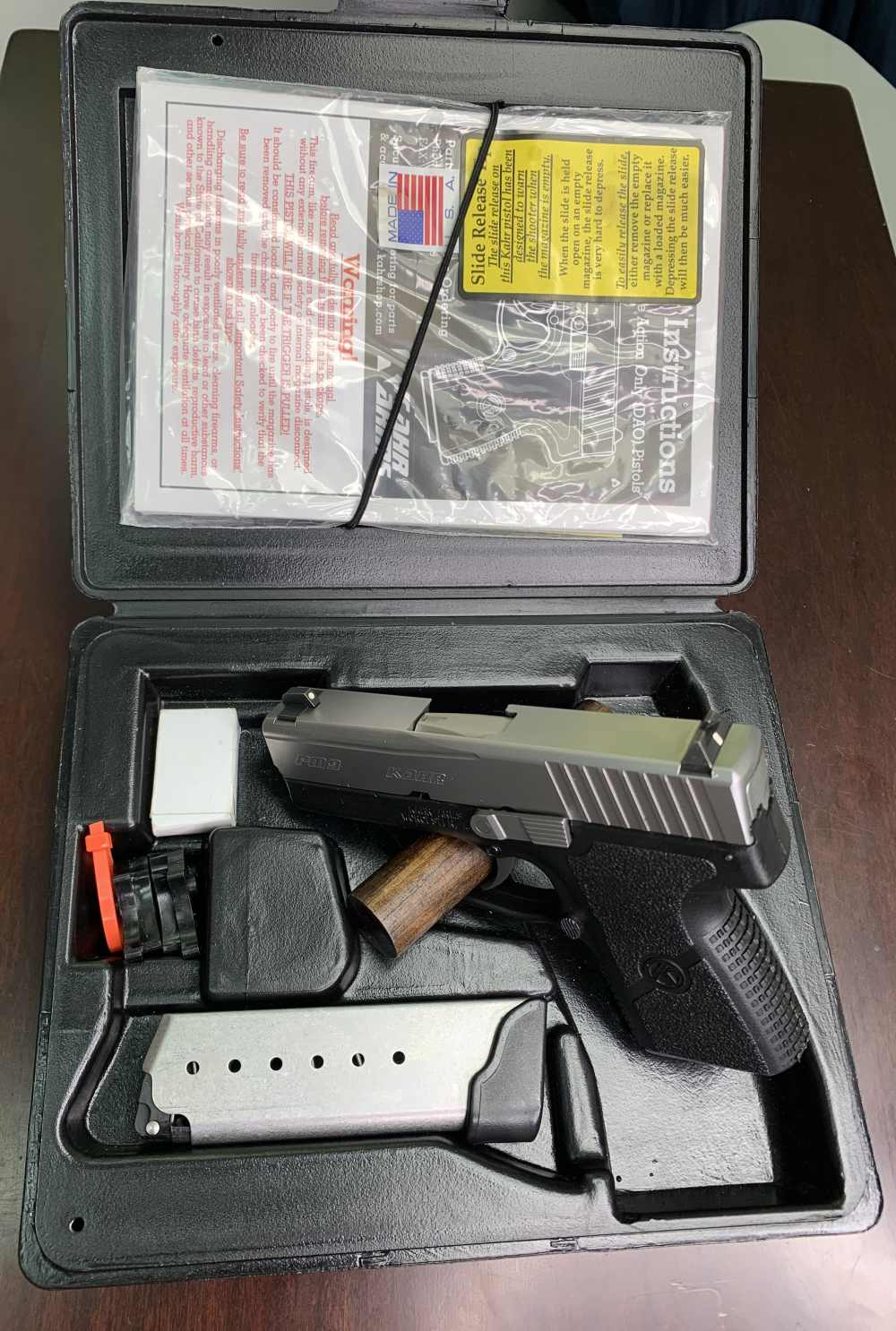 Kahr Arms PM9 with the case.-img-0