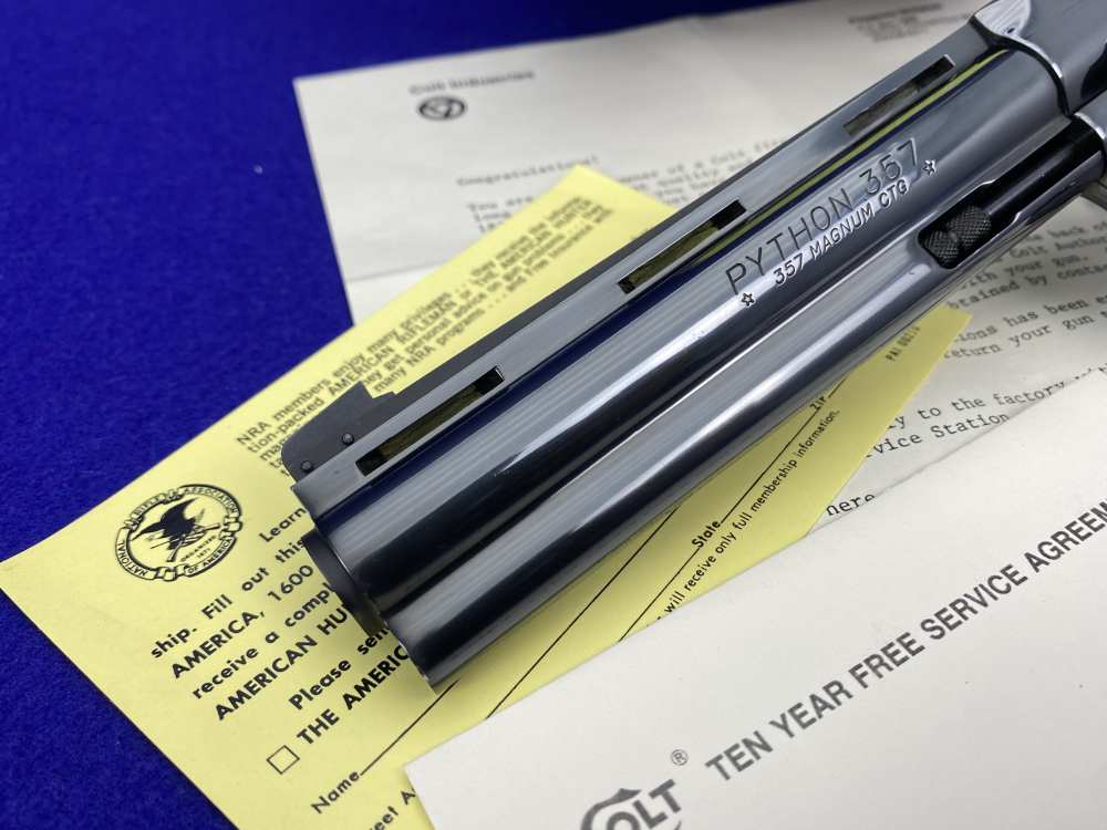 MINT & COMPLETE Colt Python .357Mag Royal Blue 6" COVETED COLT CUSTOM SHOP-img-8
