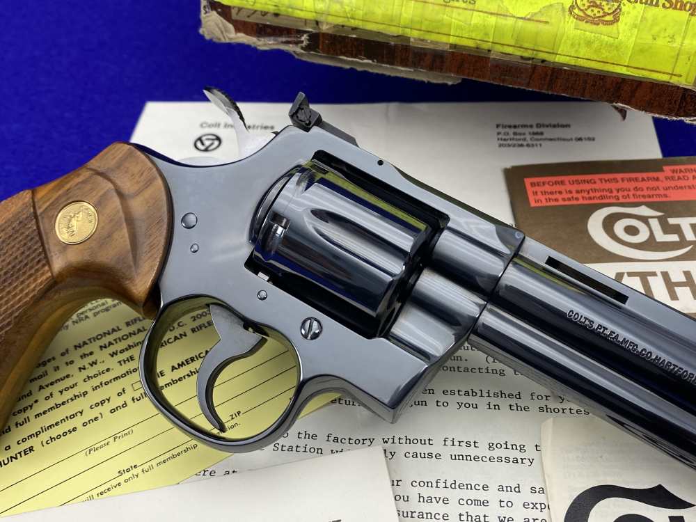 MINT & COMPLETE Colt Python .357Mag Royal Blue 6" COVETED COLT CUSTOM SHOP-img-16