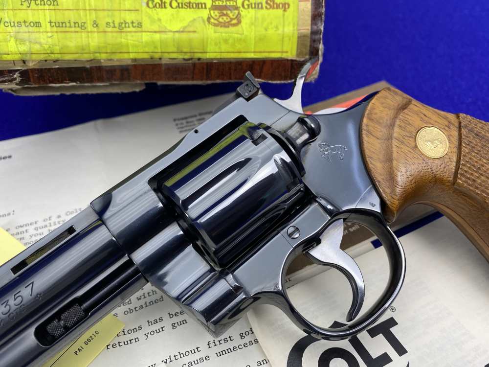 MINT & COMPLETE Colt Python .357Mag Royal Blue 6" COVETED COLT CUSTOM SHOP-img-5