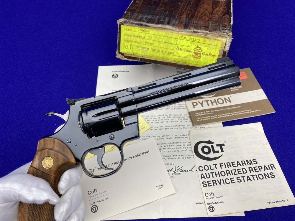 MINT & COMPLETE Colt Python .357Mag Royal Blue 6" COVETED COLT CUSTOM SHOP-img-44