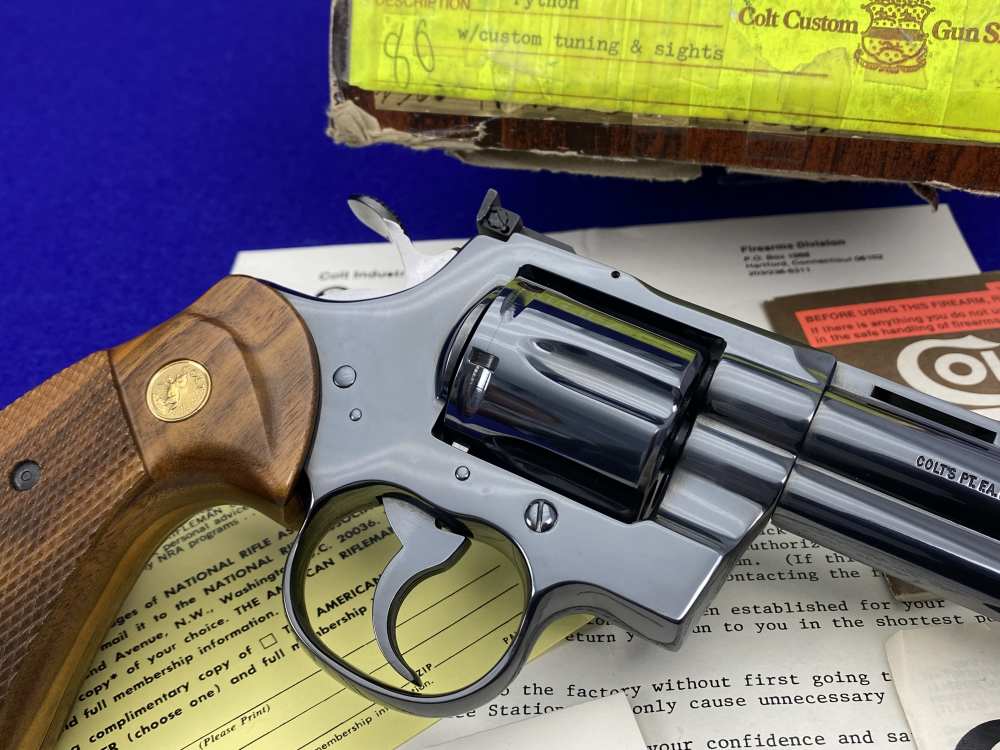 MINT & COMPLETE Colt Python .357Mag Royal Blue 6" COVETED COLT CUSTOM SHOP-img-22